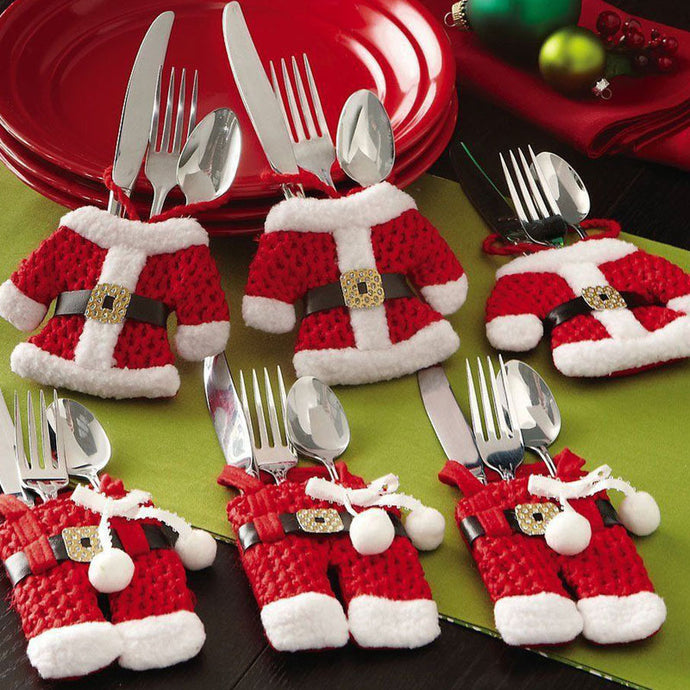 6Pcs Cutlery Christmas Decorations